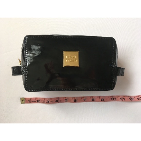 Herve Leger Handbags - NEW Herve Leger Black Patent Cosmetic Makeup Bag Herve Leger Handbags - NEW Herve Leger Black Patent Cosmetic Makeup Bag